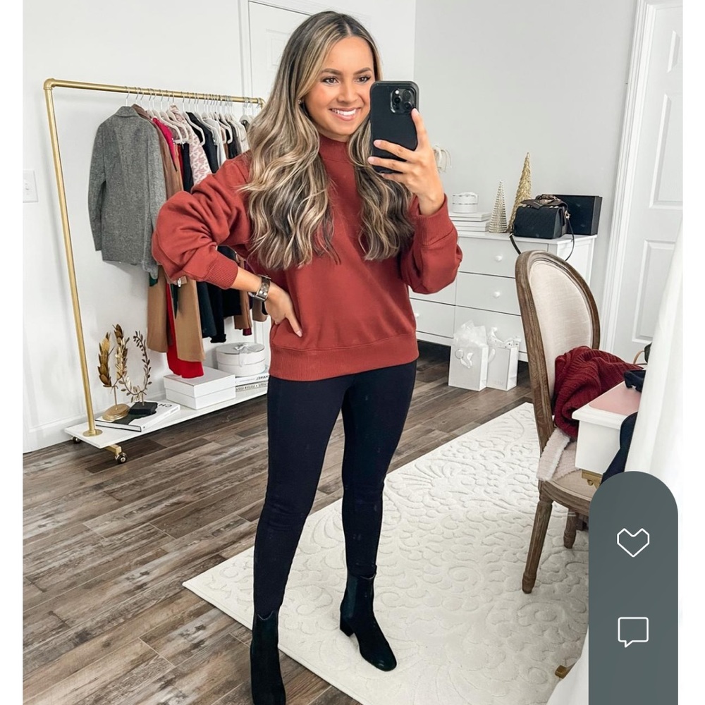 Target a new day sweatshirt burnt orange XS